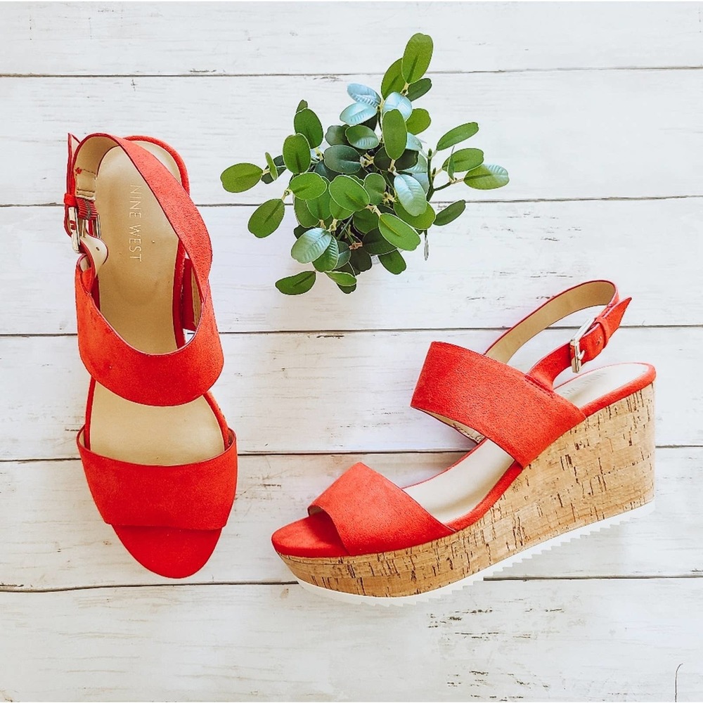 Nine West Dina Double Strap Wedges